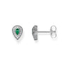 clous d'oreilles vert