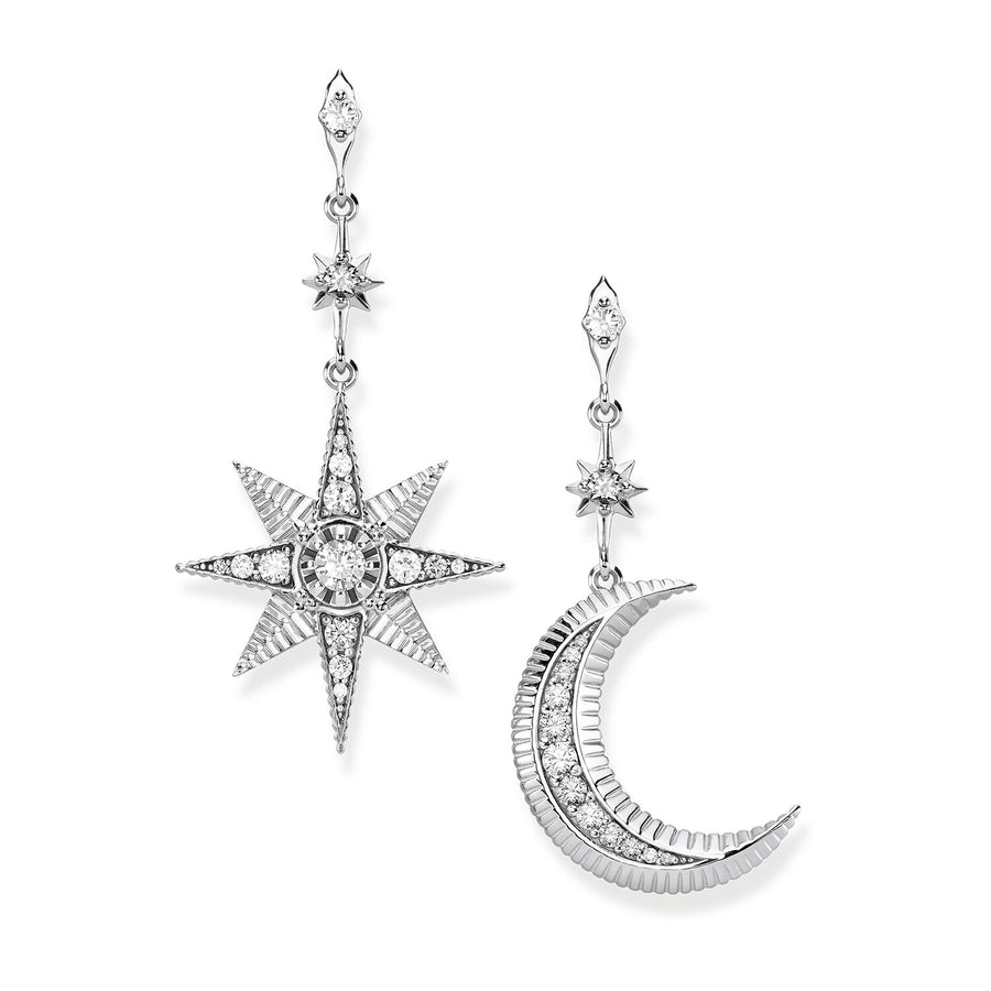 Boucles d'oreilles royaltie étoile & lune