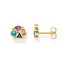 clous d'oreilles pierres multicolores
