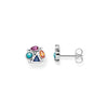 Clous d'oreilles pierres multicolores