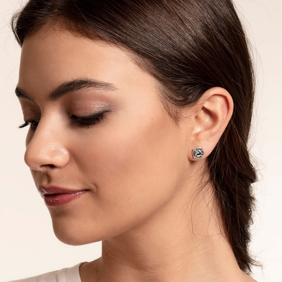 clous d'oreilles nacre d'abalone