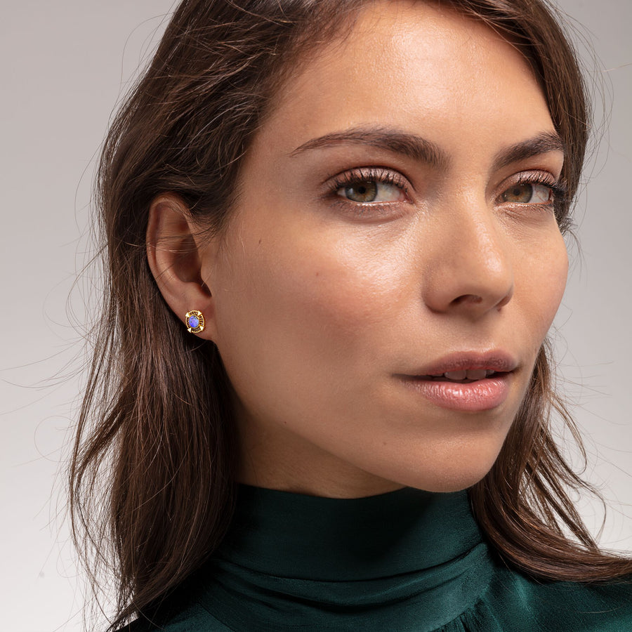 Clous d'oreilles nacre d'abalone or