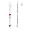 boucles d'oreilles pierres multicolores
