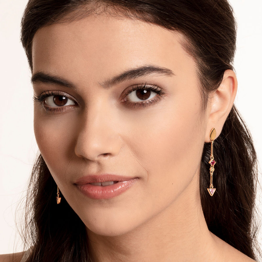 boucles d'oreilles pierres multicolores