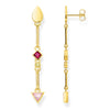 boucles d'oreilles pierres multicolores