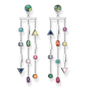 boucles d'oreilles pierres multicolores