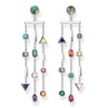 boucles d'oreilles pierres multicolores