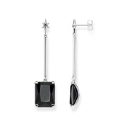 Boucles d'oreilles pierre noire avec étoile