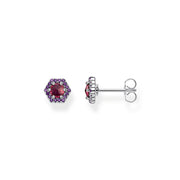 Clous d'oreilles hexagone rouge