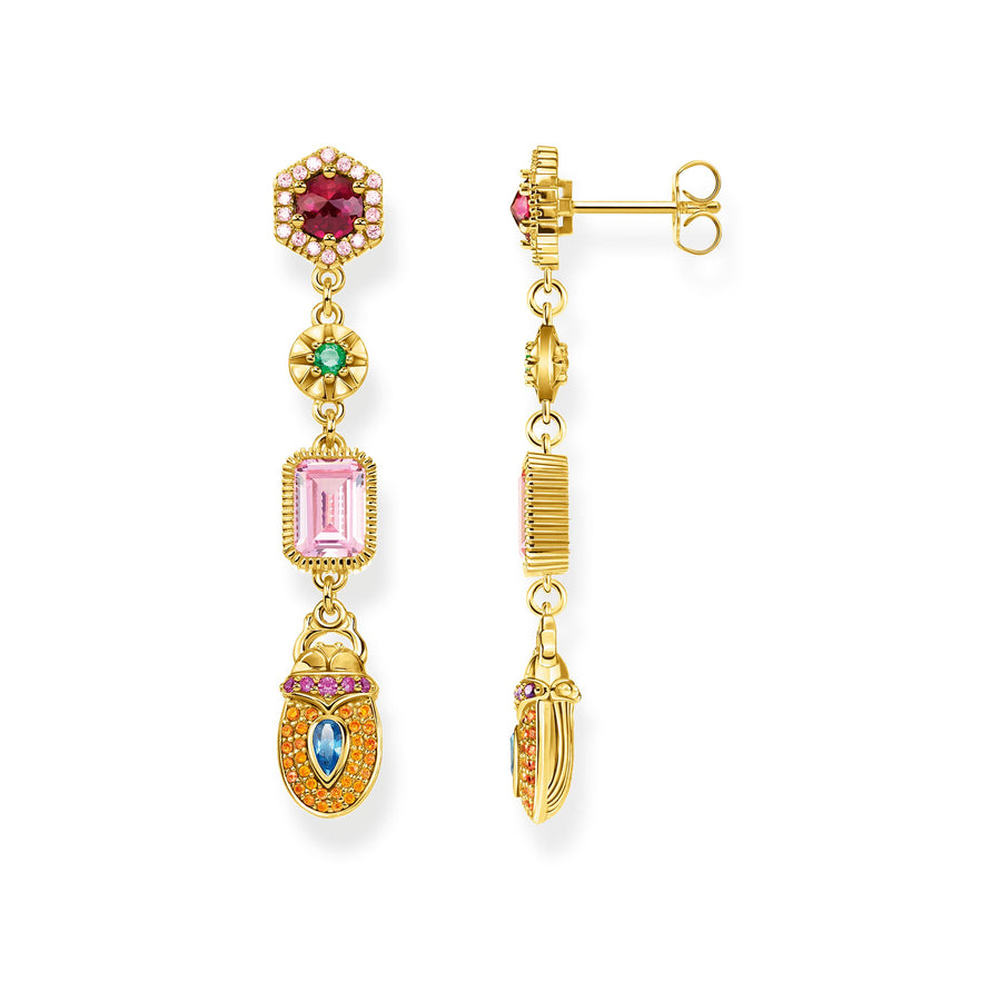 Boucles d'oreilles scarabée