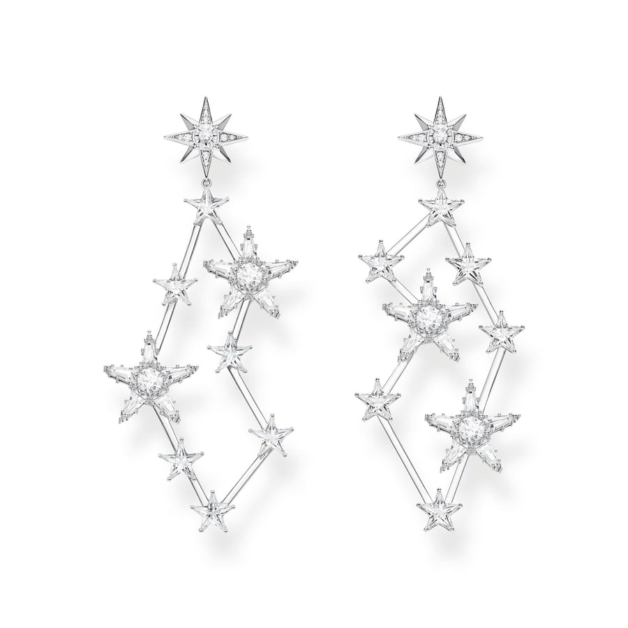 Boucles d'oreilles étoiles argent