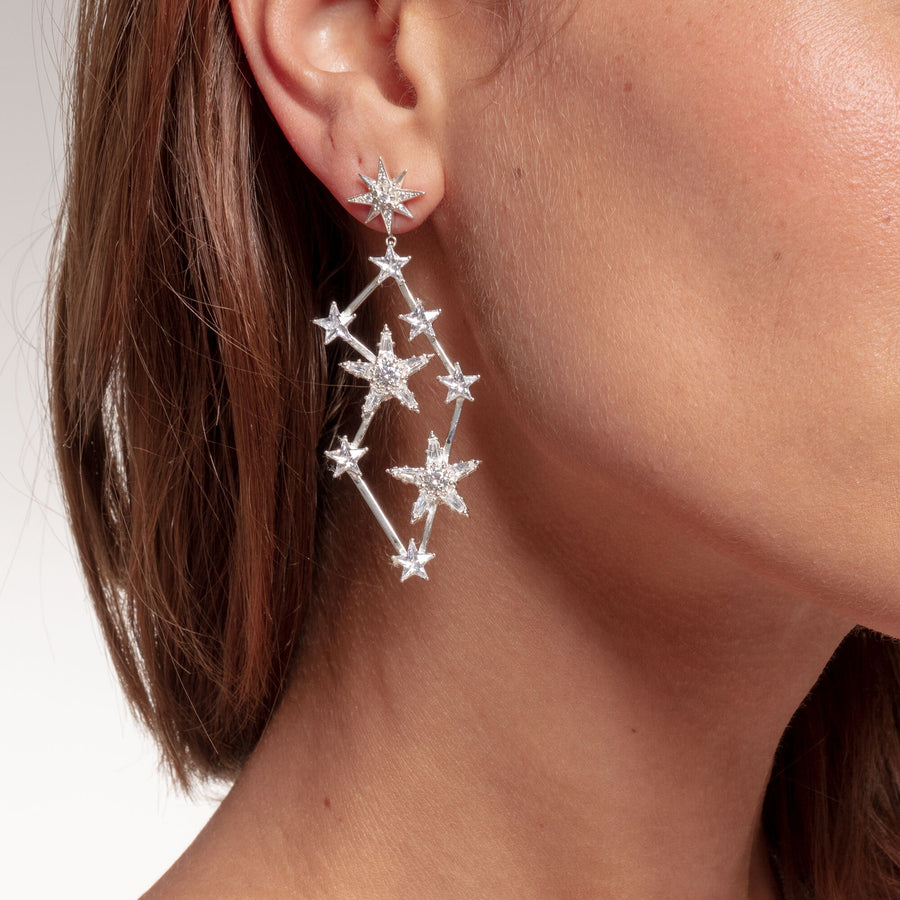 Boucles d'oreilles étoiles argent