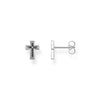 Clous d'oreilles croix noir