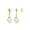 Boucles d'oreilles perle étoile or