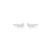 Boucles d'oreilles grimpante pierres blanches argent