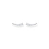 Boucles d'oreilles grimpante pierres blanches argent