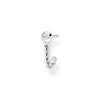 Clou d'oreille unique perles argent