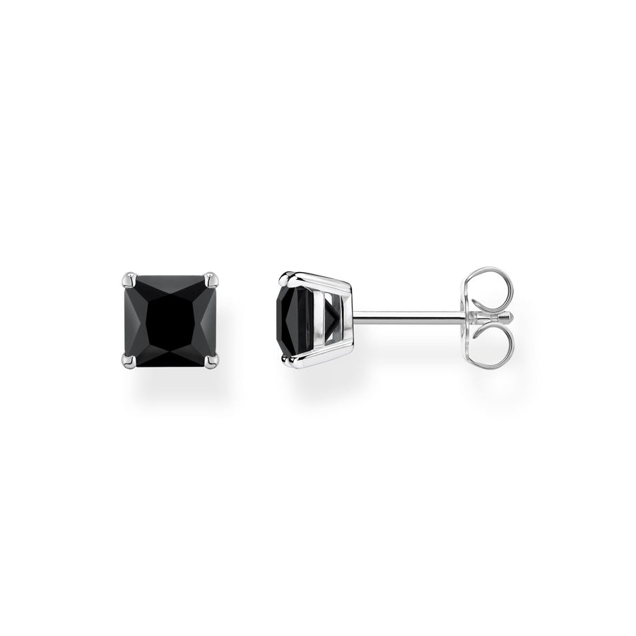 Clous d'oreilles pierre noire