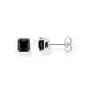 Clous d'oreilles pierre noire