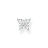 Clou d'oreille unique papillon pierres blanches