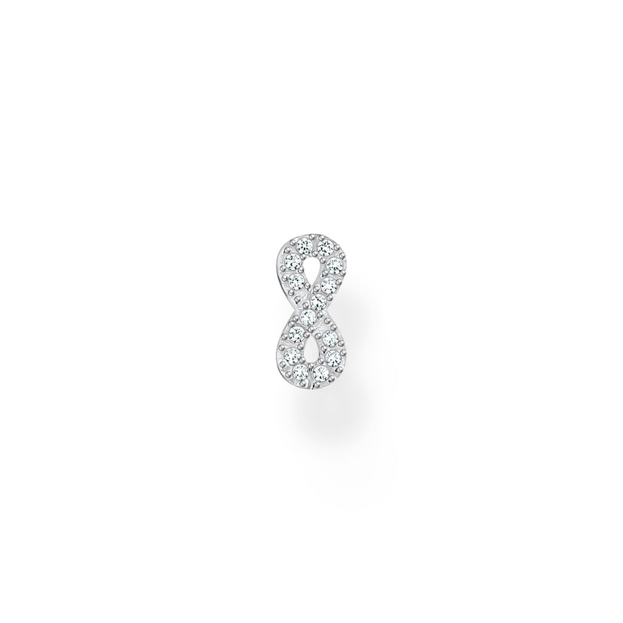 Clou d'oreille unique Infinity argent