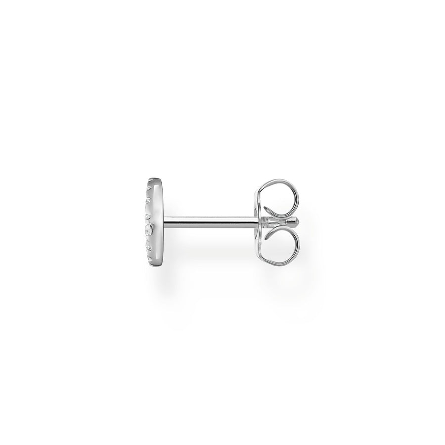 Clou d'oreille unique peace argent