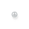 Clou d'oreille unique peace argent