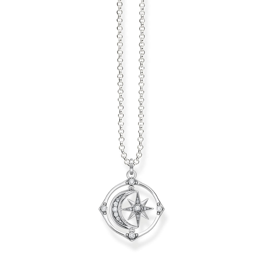 Chaîne étoile & lune argent
