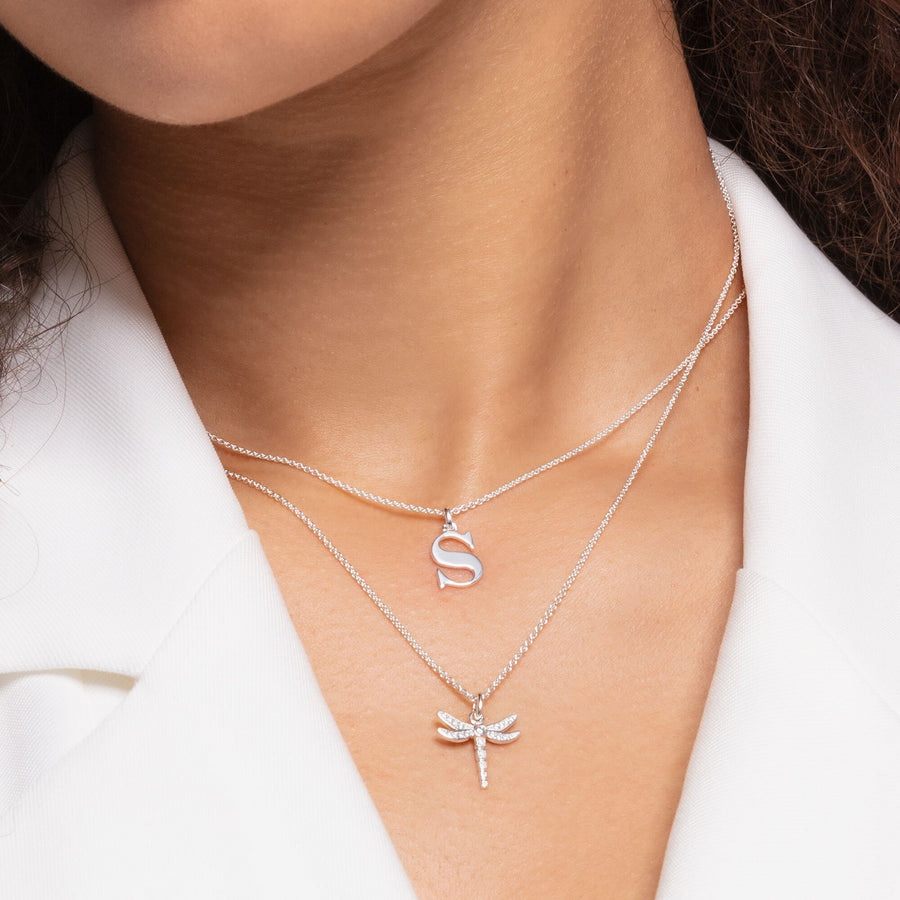 Chaîne libellule argent