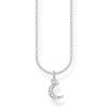 Chaîne lune pavé argent