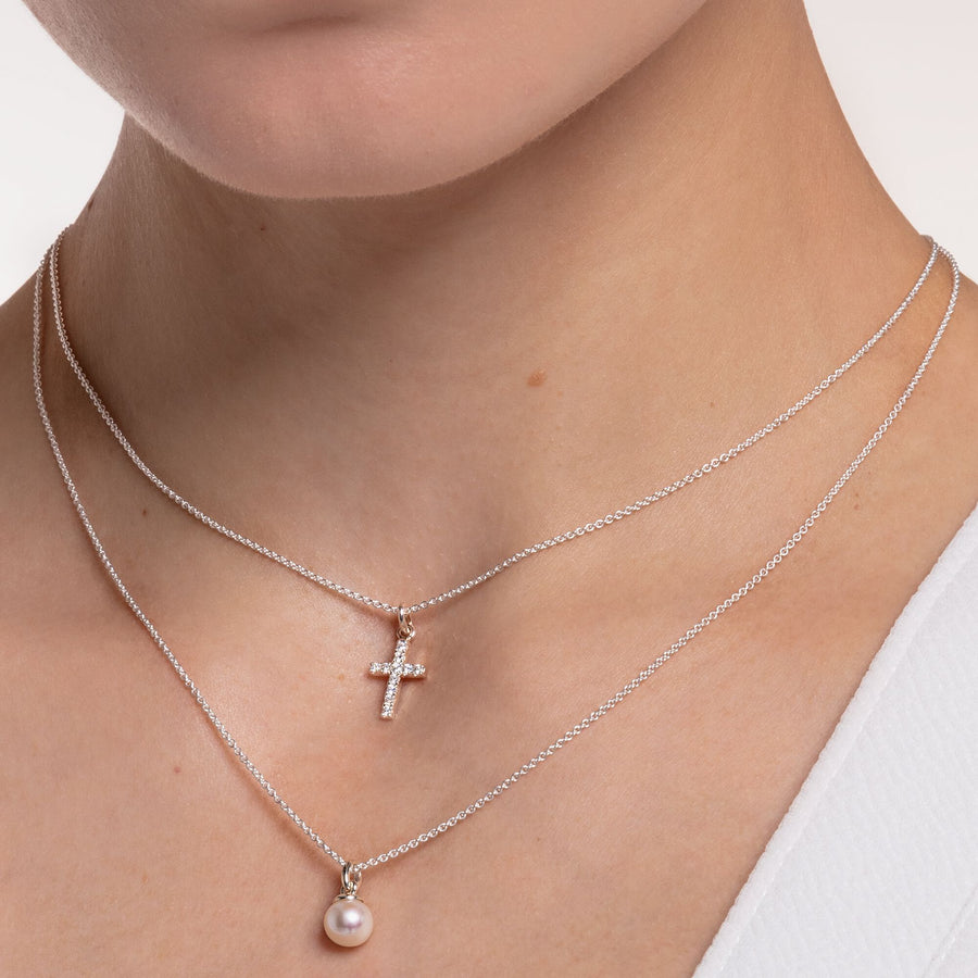 Chaîne croix avec pavé