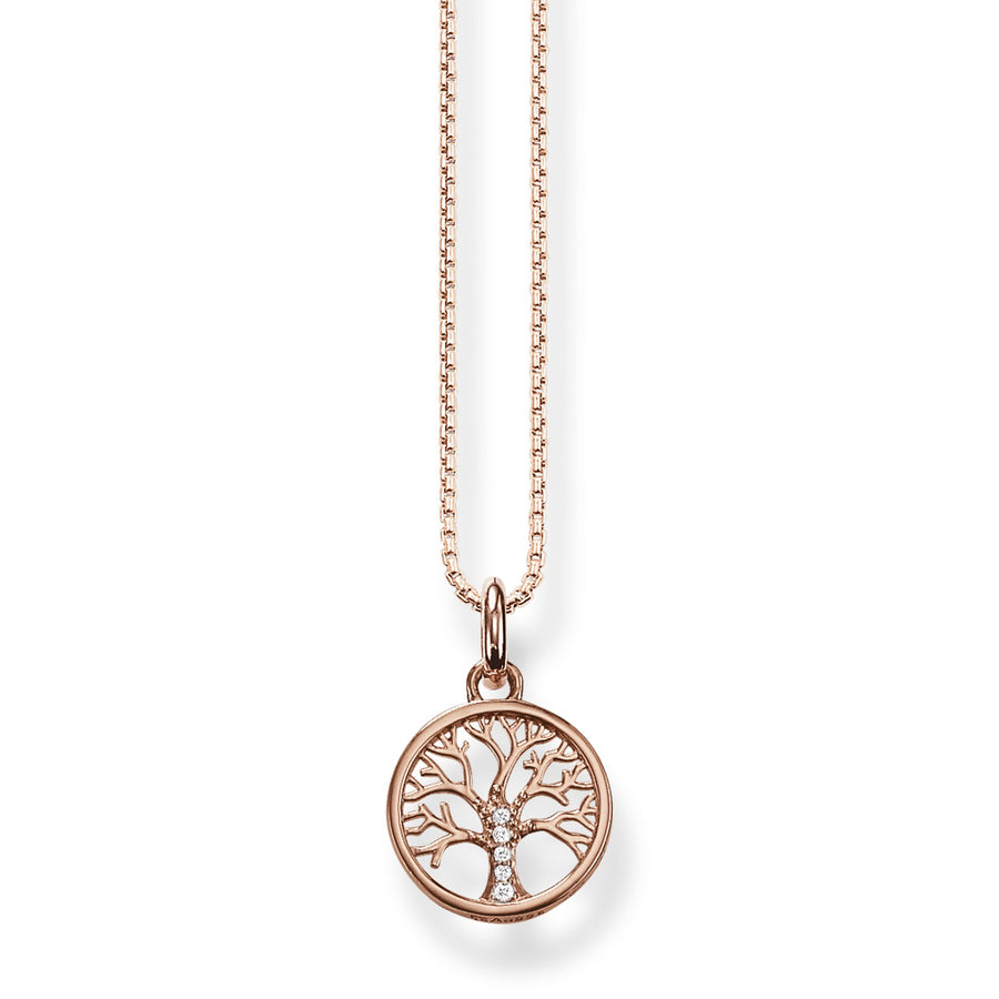 Chaîne arbre de l'amour or rose