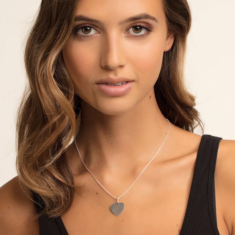 Pendentif cœur grande argent