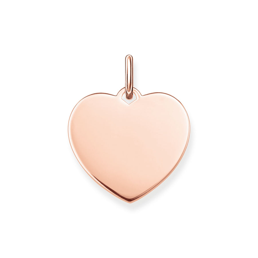 Pendentif cœur grande or rose