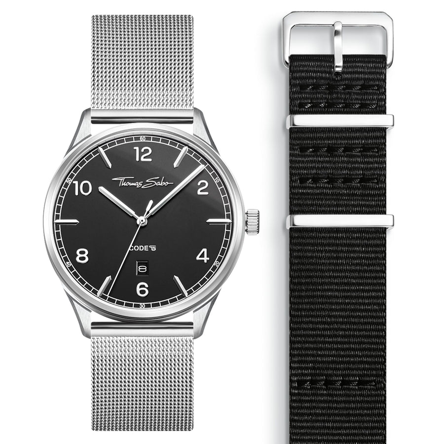 Montre unisexe CODE TS argent noir