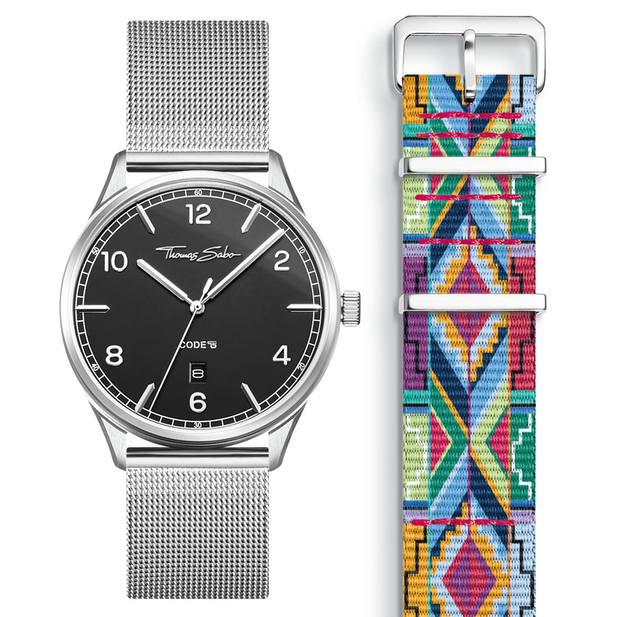 Montre unisexe CODE TS argent noir