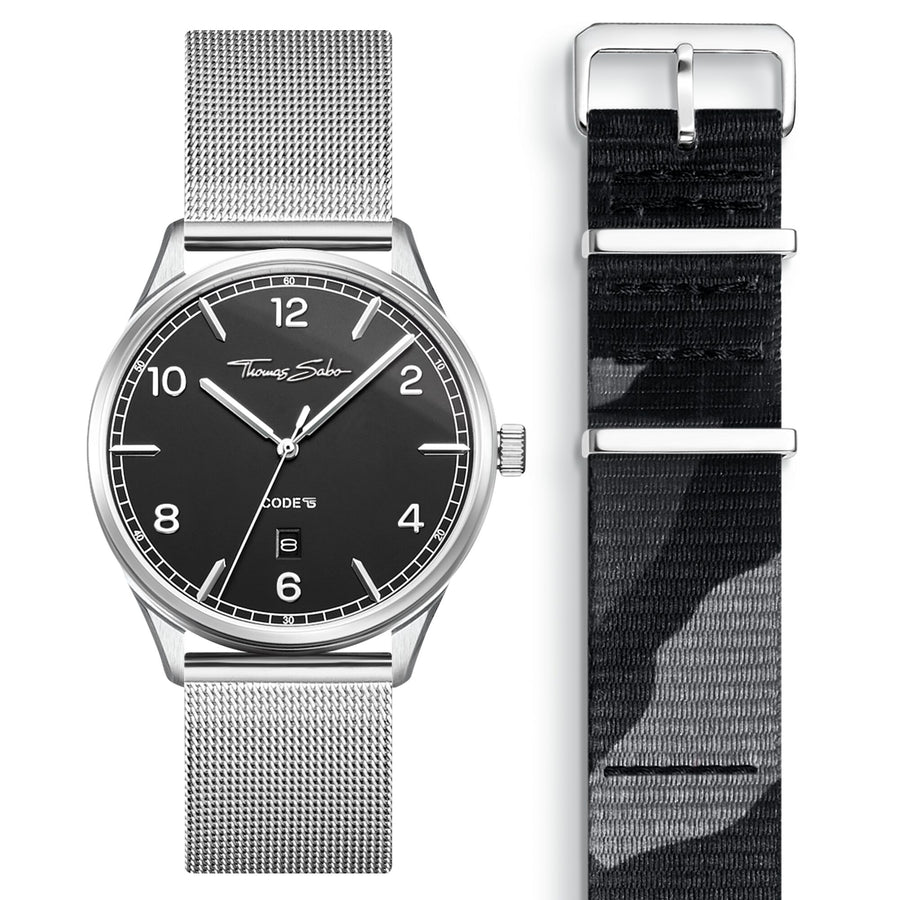 Montre unisexe CODE TS argent noir