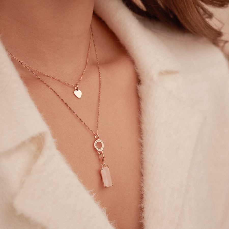Chaîne cœur or rose