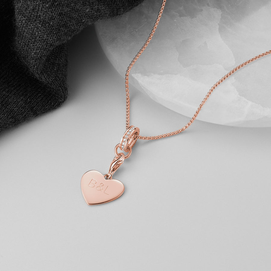 Chaîne Charm or rose