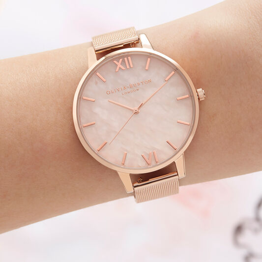 Montre à Bracelet Milanais Quartz Rose