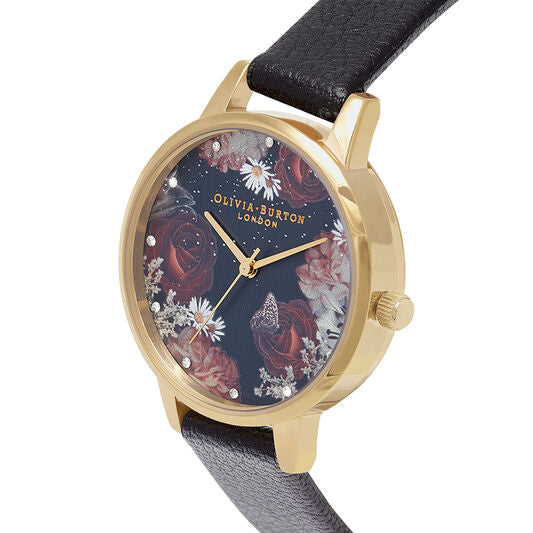 Cadran Intermédiaire Winter Blooms Noir Et Or