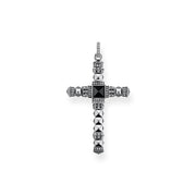 Pendentif croix ethnique moyenne noir