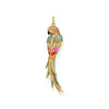 Pendentif perroquet or