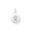 Pendentif médaille patte chat argent