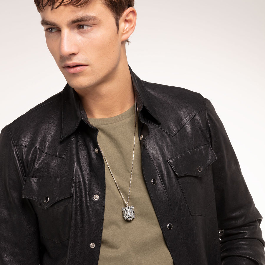 Pendentif tigre argent