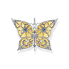 Pendentif papillon avec lune et étoiles or
