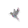 Pendentif colibri multicolore argent