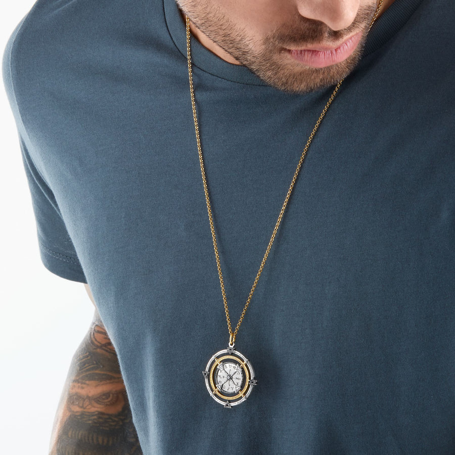 Pendentif amulette Elements of Nature noir-or