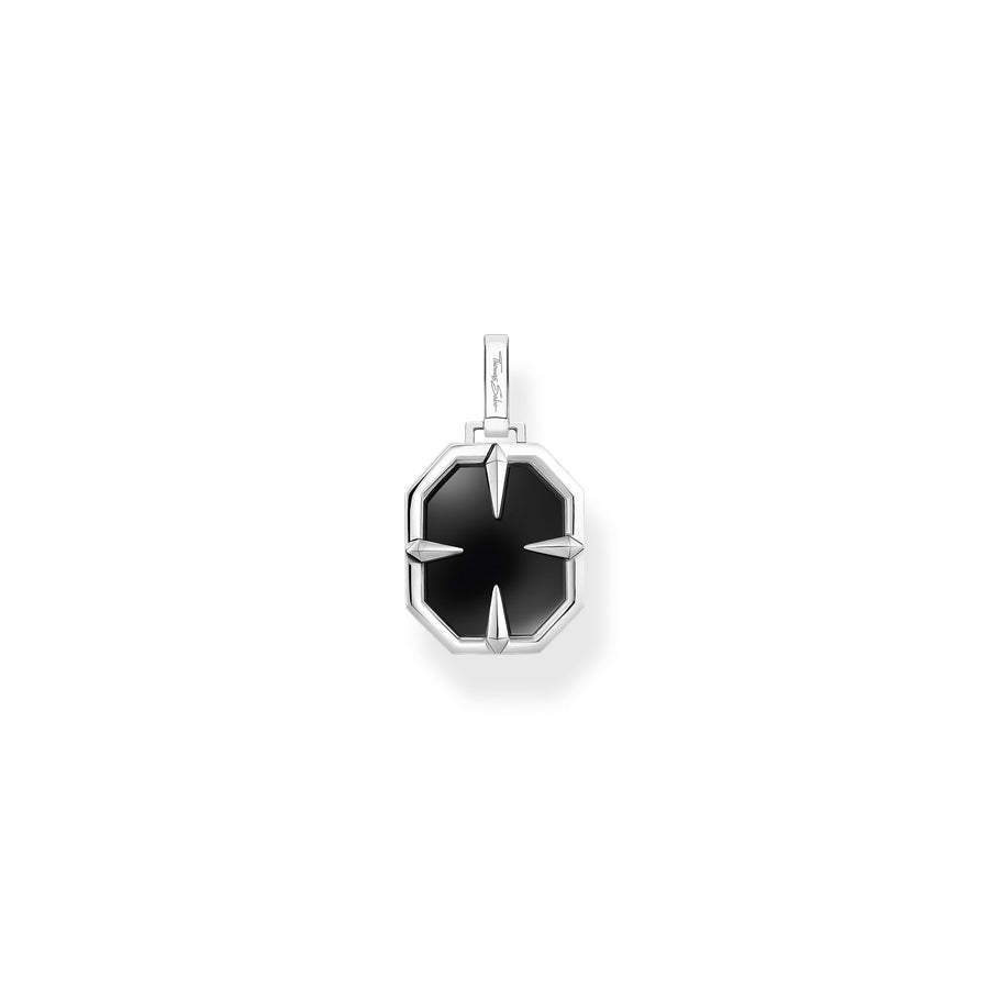 Pendentif boussole étoile noir
