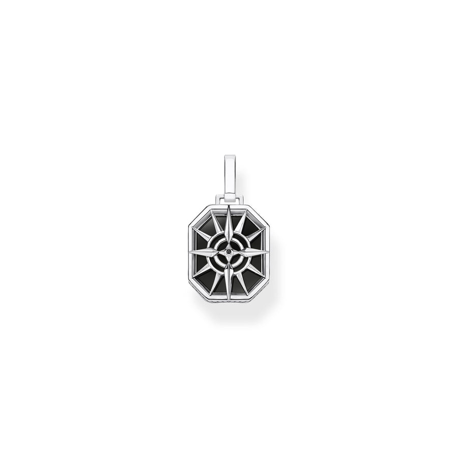 Pendentif boussole étoile noir